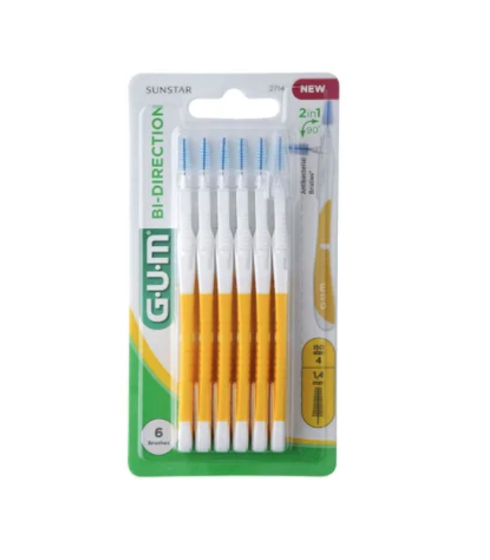 GUM CEPILLO INTERDENTAL BI-DIRECTION 1.4MM 6 UNIDADES