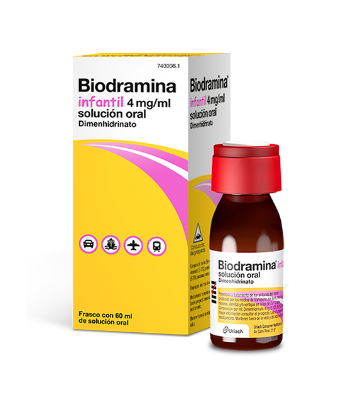 BIODRAMINA INFANTIL 4 MG/ML SOLUCION ORAL 60 ML Mareo y Sistema Circulatorio - URIACH AQUILEA OTC
