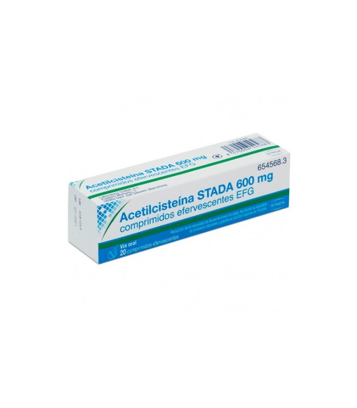 ACETILCISTEINA STADA EFG 600 MG 20 COMPRIMIDOS E Tos y mucosidad y Resfriado, tos y Gripe - STADA S.L