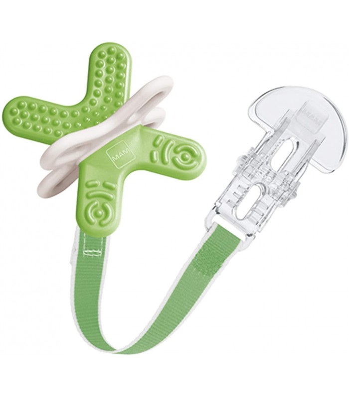 MAM BITE & RELAX FASE 2 CON CLIP COLOR VERDE Inicio y  - MAM