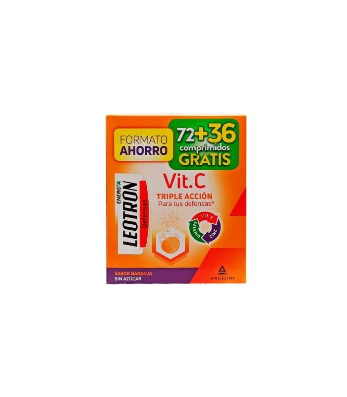 LEOTRON VITAMINA C 72 + 36 COMPRIMIDOS EFERVESCENTES