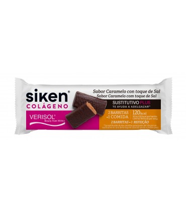 SIKEN SUSTITUTIVO COLÁGENO BARRITA CARAMELO CON UN TOQUE DE SAL 40G Inicio y  - SIKEN