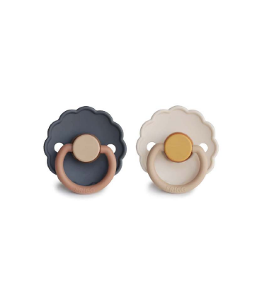 FRIGG CHUPETE DAISY AURORA-CHAMOMILE TETINA LATEX 0-6 MESES PACK 2 UNIDADES