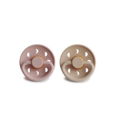 FRIGG CHUPETE MOON PHASE BLUSH-CROISSANT TETINA LATEX 6-18 MESES PACK 2 UNIDADES