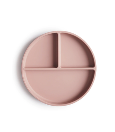 MUSHIE PLATO SILICONA CON VENTOSA Y COMPARTIMENTOS BLUSH