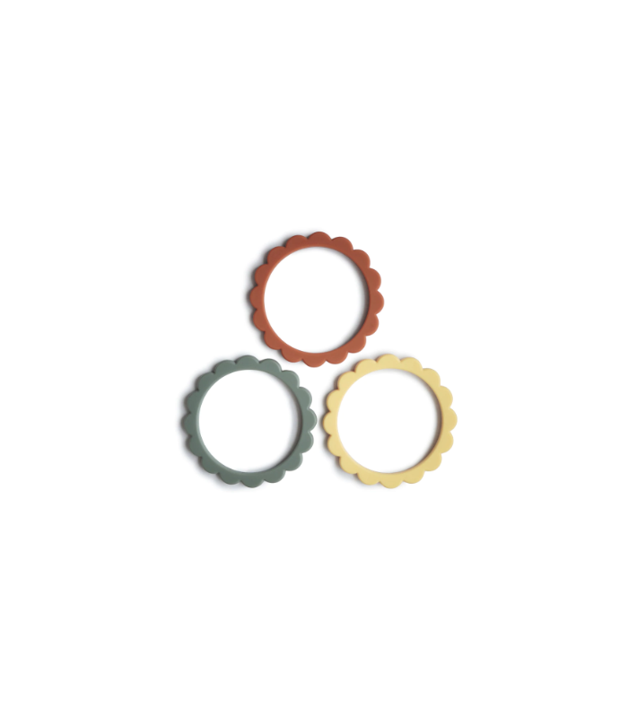 MUSHIE MORDEDOR PACK 3 BRAZALETES FLOWER SUNSHINE-DRIED THYME-CLAY