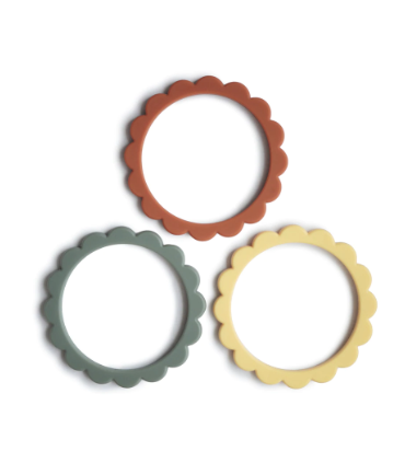 MUSHIE MORDEDOR PACK 3 BRAZALETES FLOWER SUNSHINE-DRIED THYME-CLAY