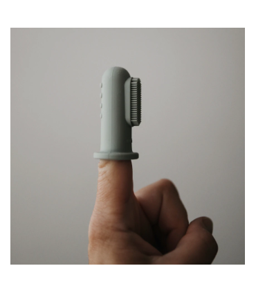 MUSHIE CEPILLO DENTAL PARA DEDO SILICONA PACK 2 UNIDADES TRADEWINDS-STONE Higiene y Inicio - MUSHIE