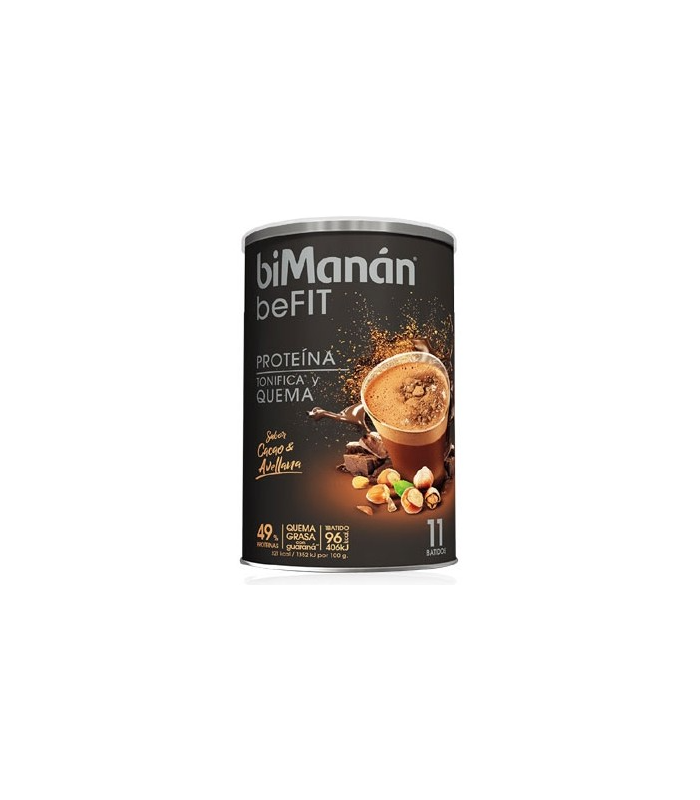 BIMANAN BEFIT PROTEINA SABOR CACAO Y AVELLANA  330g 12 BATIDOS