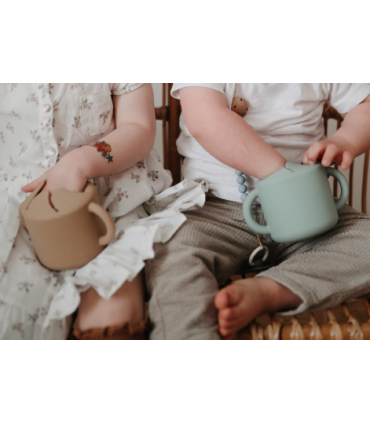 MUSHIE TAZA SILICONA PARA SNACK BLUSH Bebé y mamá y Inicio - MUSHIE