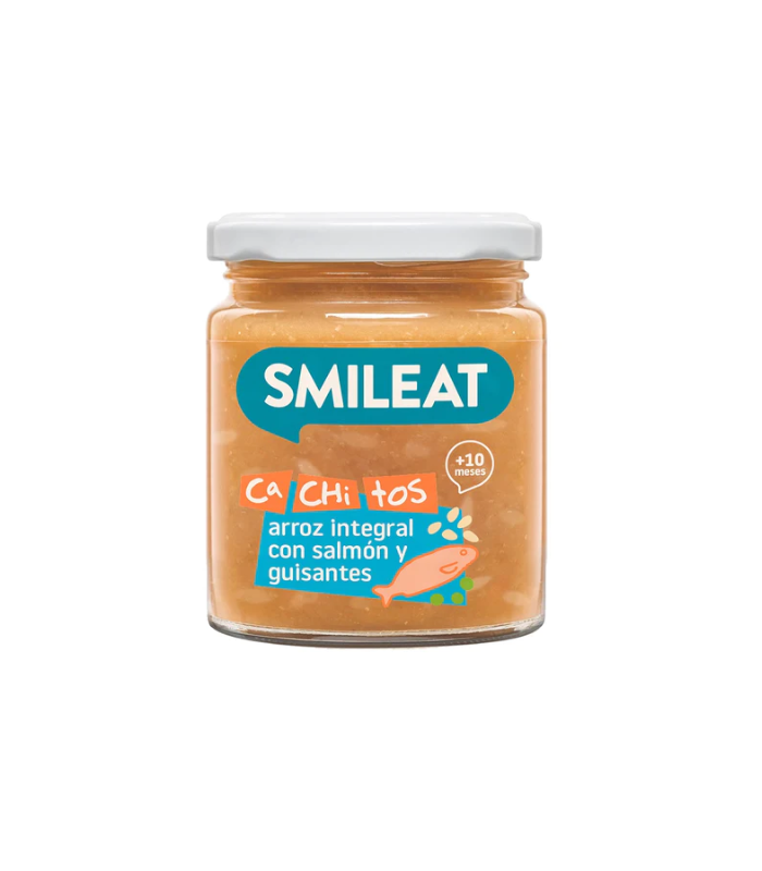 SMILEAT CACHITOS ARROZ SALMON Y GUISANTES 230G Inicio y  - SMILEAT