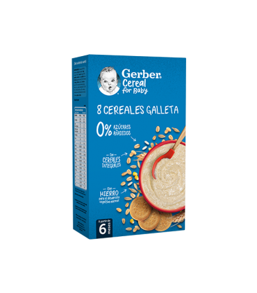 GERBER 8 CON GALLETA CEREALES 500G Inicio y  - NESTLE ESPAÑA