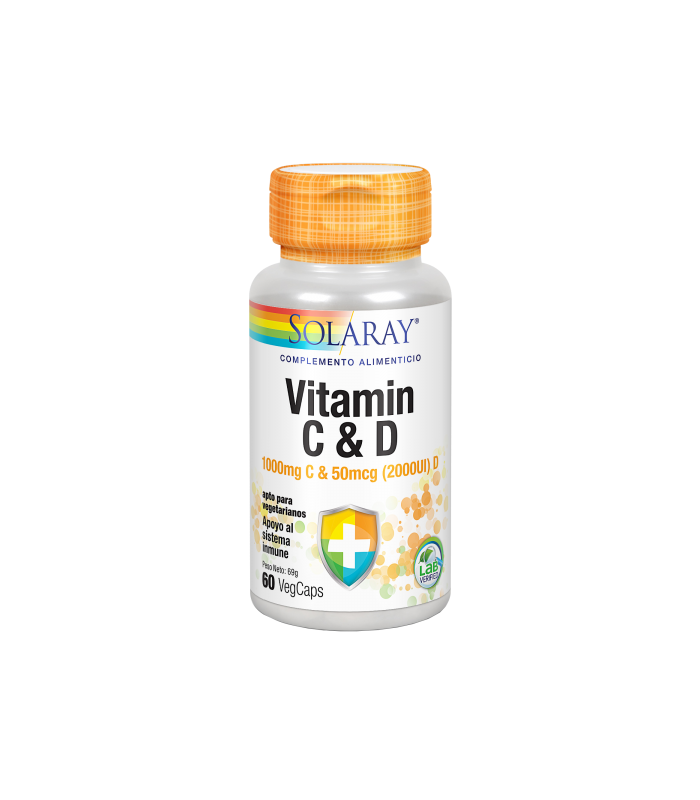SOLARAY VITAMINA C + D 60 CAPSULAS IMPORTACIONES y Inicio - 