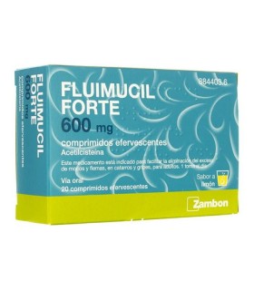 FLUIMUCIL FORTE 600 MG 20 COMPRIMIDOS EFERVESCENTES Tos y mucosidad y Resfriado, tos y Gripe - ZAMBON