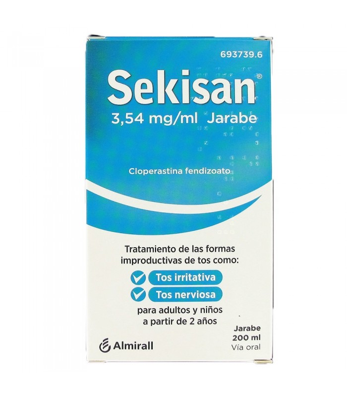 SEKISAN 3.54 MG-ML JARABE 200 ML Tos y mucosidad y Resfriado, tos y Gripe - ALMIRALL