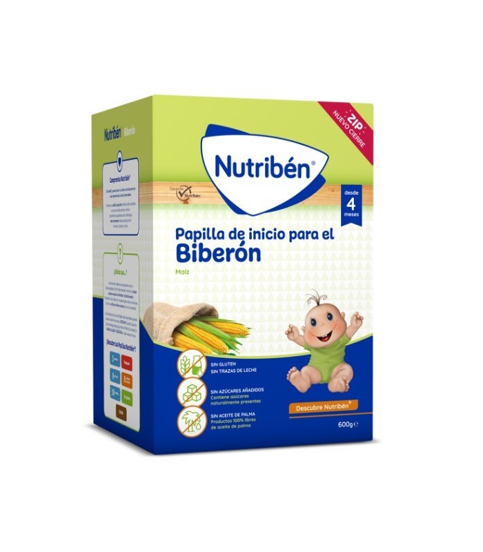 NUTRIBEN INICIO BIBERON PAPILLA SIN GLUTEN 600 G Bebé y mamá y Inicio - NUTRIBEN