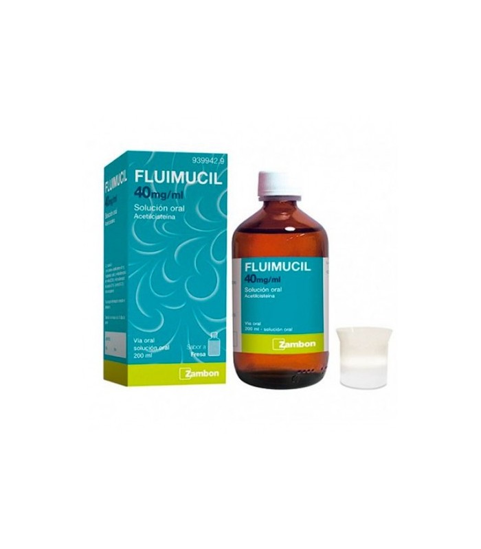 FLUIMUCIL 40 MG-ML SOLUCION ORAL 200 ML Tos y mucosidad y Resfriado, tos y Gripe - FLUIMUCIL