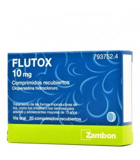 FLUTOX 10 MG 20 COMPRIMIDOS RECUBIERTOS Tos y mucosidad y Resfriado, tos y Gripe - ZAMBON