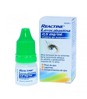 REACTINE LEVOCABASTINA 0.5 MG-ML COLIRIO 1 FRASC Alergias y Medicamentos - JOHNSON AND JOHNSON