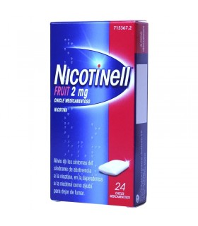 NICOTINELL FRUIT 2 MG 24 CHICLES MEDICAMENTOSOS Deshabituacion tabaquica y Medicamentos - NOVARTIS