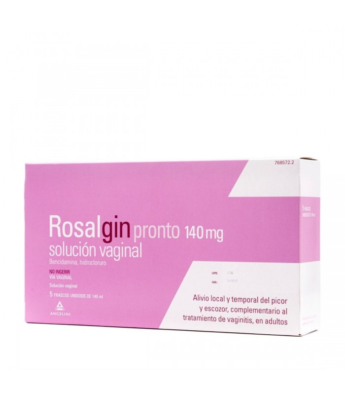 ROSALGIN PRONTO 140 MG SOLUCION VAGINAL 5 UNIDOS Ginecologia y Medicamentos - ANGELINI