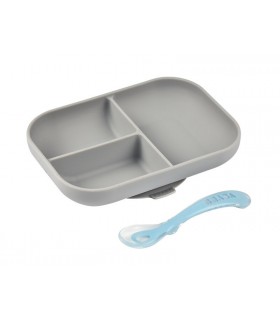 BEABA PLATO DIVIDIDO SILICONA GRIS Inicio y  - BEABA 2