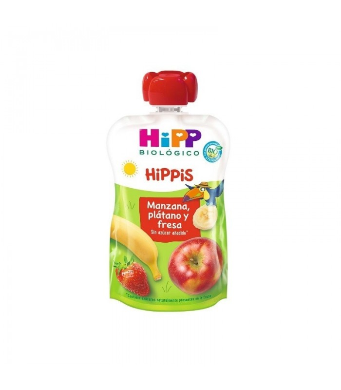 HIPP POUCH MANZANA PLATANO Y FRESA 100G Inicio y  - HIPP