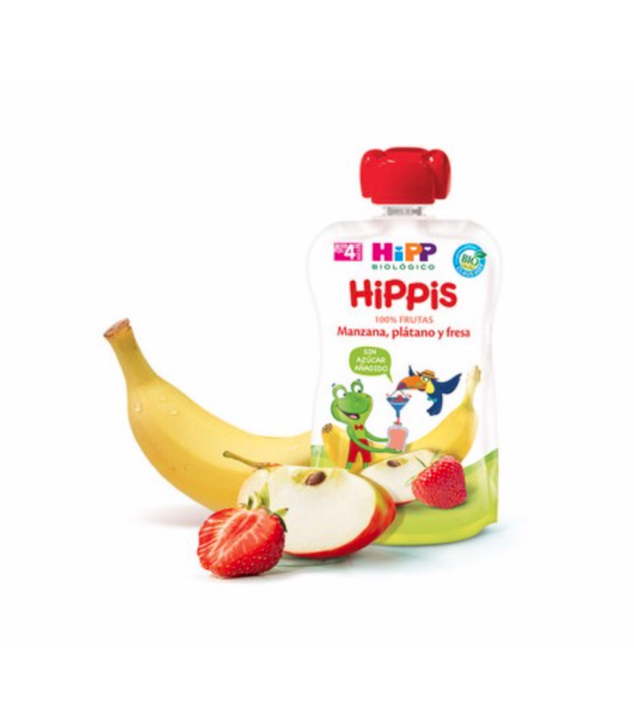 HIPP POUCH MANZANA PLATANO Y FRESA 100G Inicio y  - HIPP