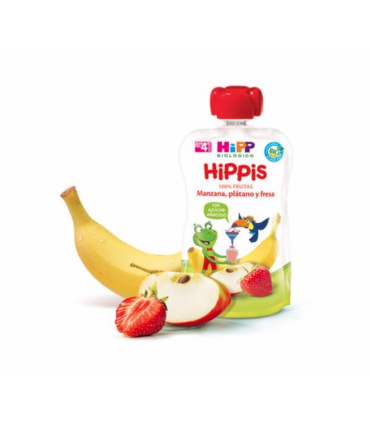 HIPP POUCH MANZANA PLATANO Y FRESA 100G Inicio y  - HIPP