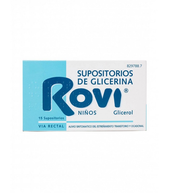 SUPOSITORIOS GLICERINA ROVI INFANTIL 1.44 G 15 S Laxantes y Trastornos Digestivos - JOHNSON AND JOHNSON