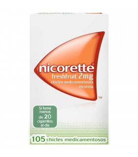 NICORETTE FRESHFRUIT 2 MG 105 CHICLES Deshabituacion tabaquica y Medicamentos - NICORETTE