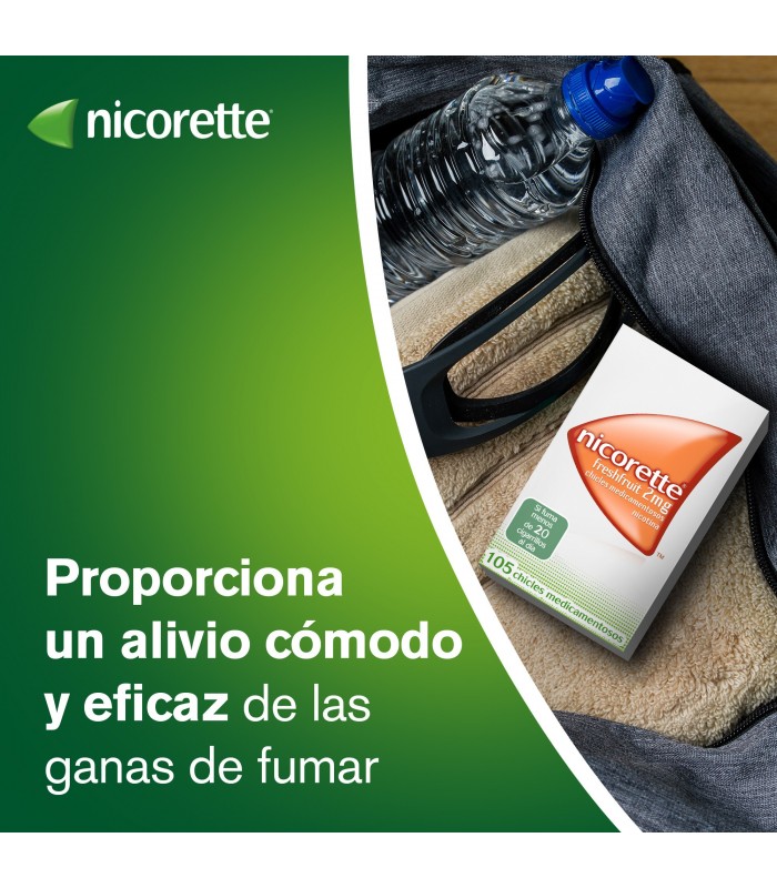 NICORETTE FRESHFRUIT 2 MG 105 CHICLES Deshabituacion tabaquica y Medicamentos - NICORETTE