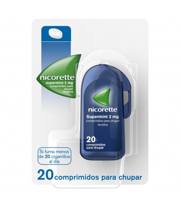 NICORETTE SUPERMINT EFG 2 MG 20 COMPRIMIDOS Deshabituacion tabaquica y Medicamentos - NICORETTE