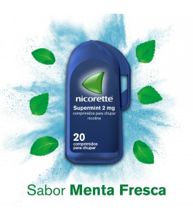 NICORETTE SUPERMINT EFG 2 MG 20 COMPRIMIDOS Deshabituacion tabaquica y Medicamentos - NICORETTE 2