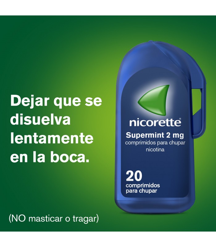 NICORETTE SUPERMINT EFG 2 MG 20 COMPRIMIDOS Deshabituacion tabaquica y Medicamentos - NICORETTE