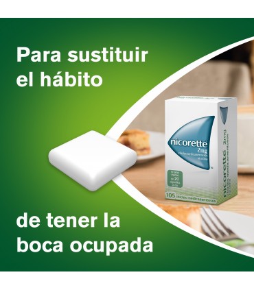 NICORETTE 2 MG 105 CHICLES Deshabituacion tabaquica y Medicamentos - NICORETTE