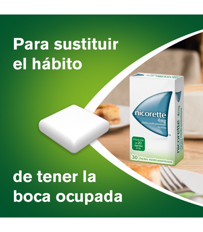NICORETTE 4 MG 30 CHICLES Deshabituacion tabaquica y Medicamentos - NICORETTE