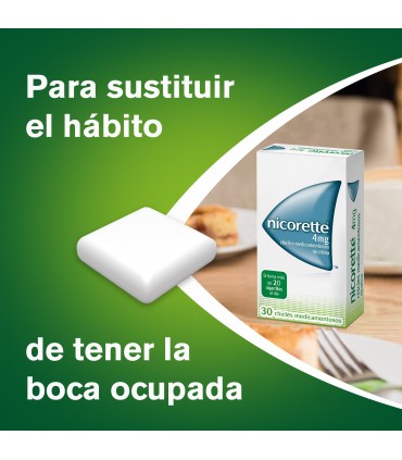 NICORETTE 4 MG 30 CHICLES Deshabituacion tabaquica y Medicamentos - NICORETTE