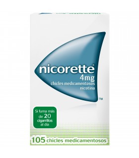 NICORETTE 4 MG 105 CHICLES Deshabituacion tabaquica y Medicamentos - NICORETTE