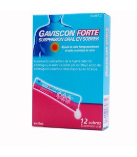 GAVISCON FORTE 12 SOBRES SUSPENSION ORAL 10 ML Acidez y Trastornos Digestivos - RECKITT