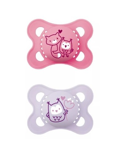 MAM ORIGINAL PURE CHUPETE SILICONA NIÑA 2-6 M 2 UNIDADES Inicio y  - MAM