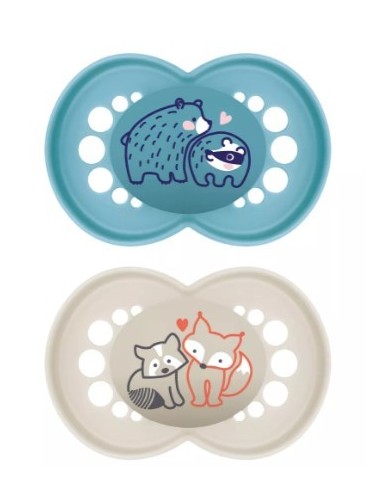 MAM ORIGINAL PURE CHUPETE SILICONA NIÑO +6M 2 UNIDADES Inicio y  - 