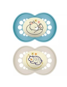 MAM ORIGINAL PURE NIGHT CHUPETE NIÑO SILICONA +6M 2 UNIDADES Inicio y  - MAM
