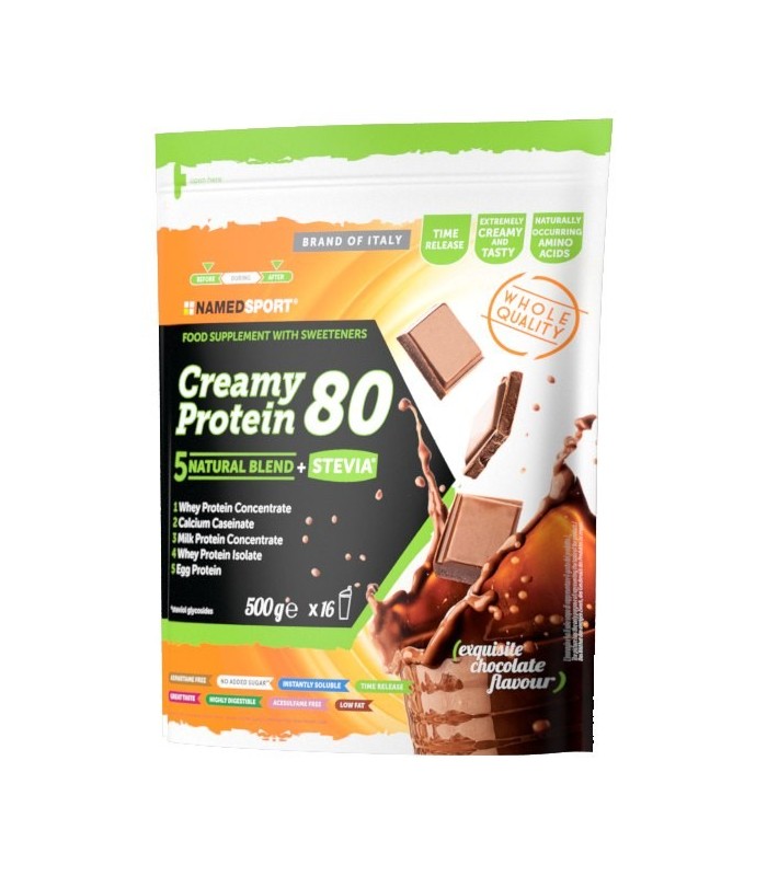 NAMED SPORT CREAMY PROTEIN 80 CHOCOLATE 500G Inicio y  - NAMED