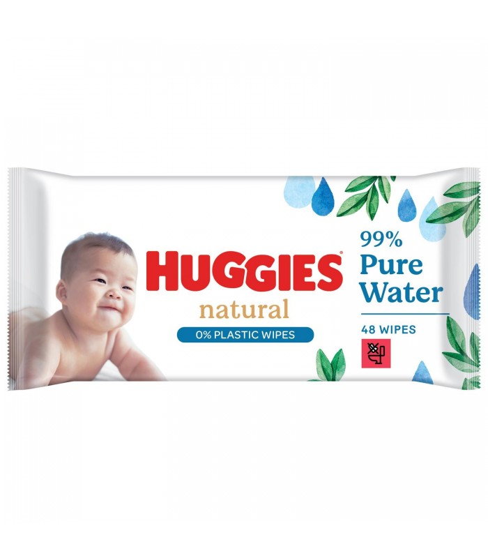HUGGIES NATURAL TOALLITAS BIODEGRADABLES 48U Inicio y  - 