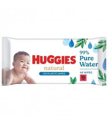 HUGGIES NATURAL TOALLITAS BIODEGRADABLES 48U Inicio y  - 