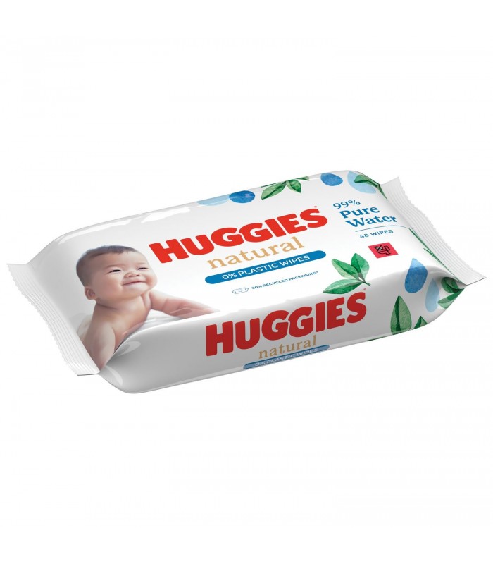 HUGGIES NATURAL TOALLITAS BIODEGRADABLES 48U Inicio y  - 