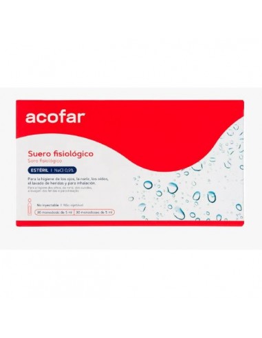 ACOFAR SUERO FISIOLOGICO NASAL Y OFTALMICO 30 MONODOSIS Salud y Inicio - ACOFARMA