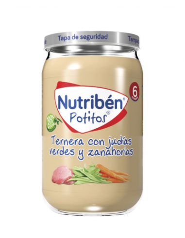 NUTRIBEN TERNERA JUDIA VERDE 235G Bebé y mamá y Inicio - NUTRIBEN