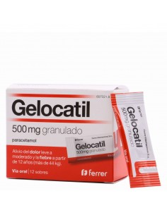 GELOCATIL 500 MG 12 SOBRES GRANULADO Analgesicos y Analgésico y Antiinflamatorio - FERRER INTERNACIONAL